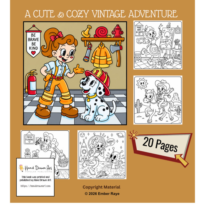 Cute & Cozy Rubber Hosie Colouring Book | Ember Raye & Bella Lee