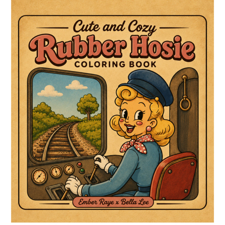 Cute & Cozy Rubber Hosie Colouring Book | Ember Raye & Bella Lee