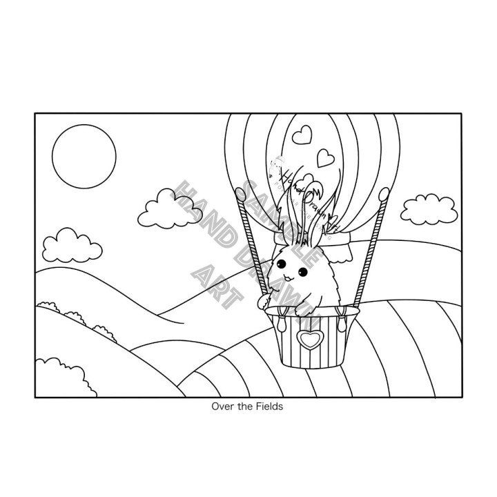 Over The Bridge Colouring Book | That Colouring Girl