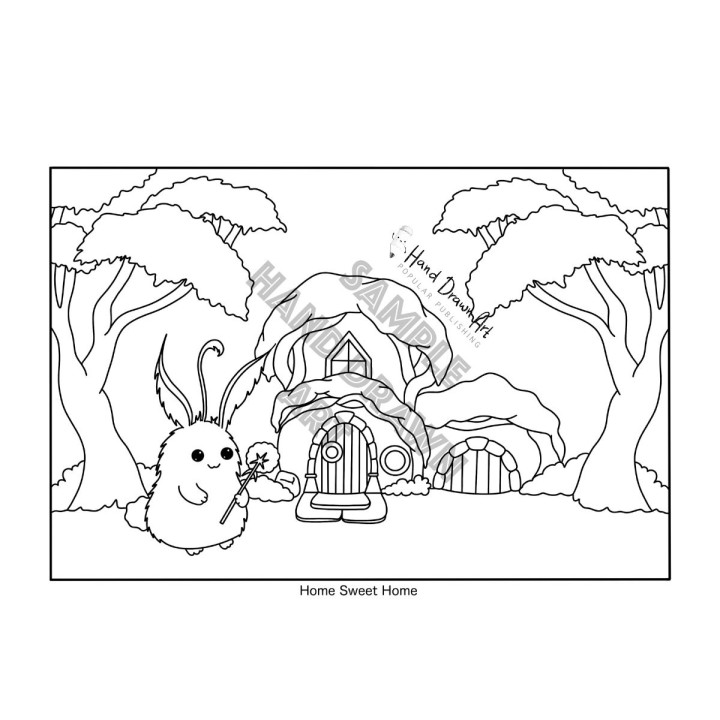 Over The Bridge Colouring Book | That Colouring Girl