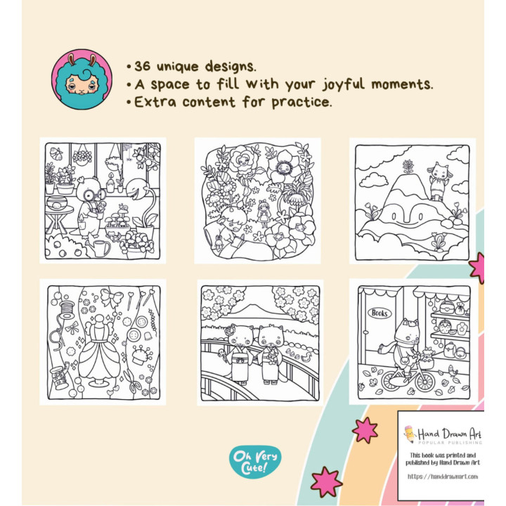 Joytime Coloring Book by Oh Very Cute! | Hand Drawn Art
