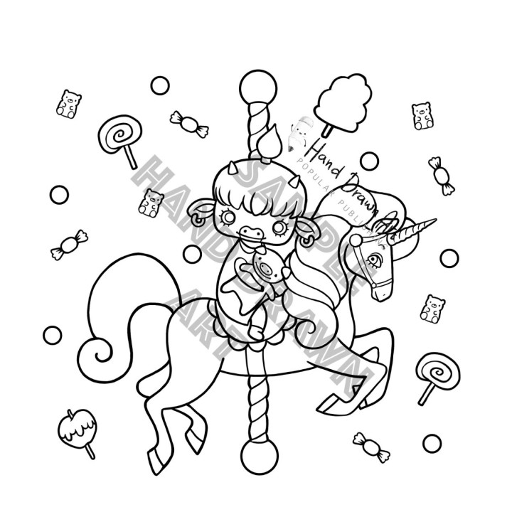 Joytime Coloring Book by Oh Very Cute! | Hand Drawn Art