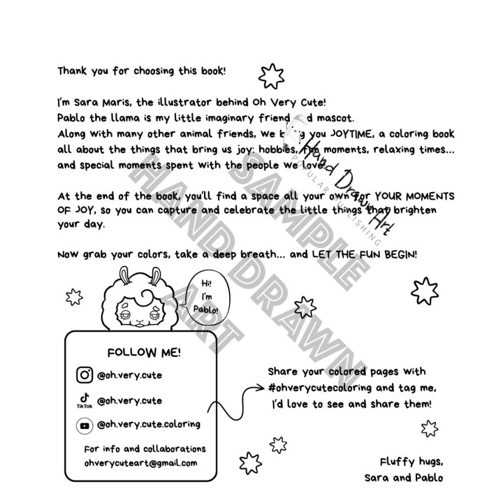 Joytime Coloring Book by Oh Very Cute! | Hand Drawn Art