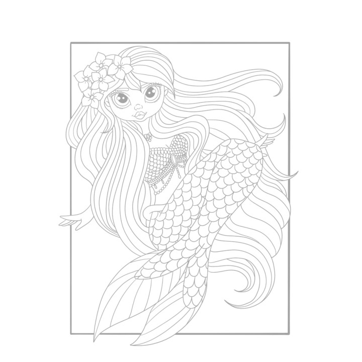 Enchanted Digital Colouring Book | Grey Lines