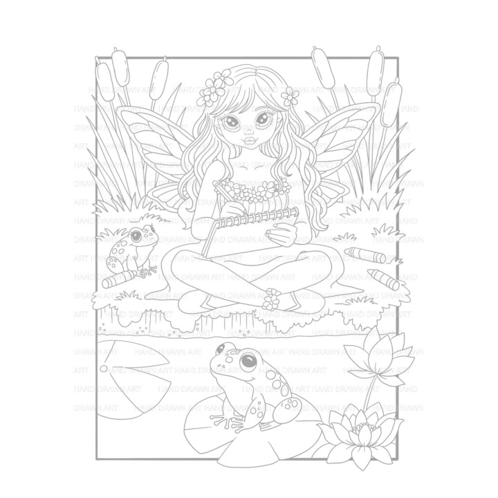 Enchanted Digital Colouring Book | Grey Lines