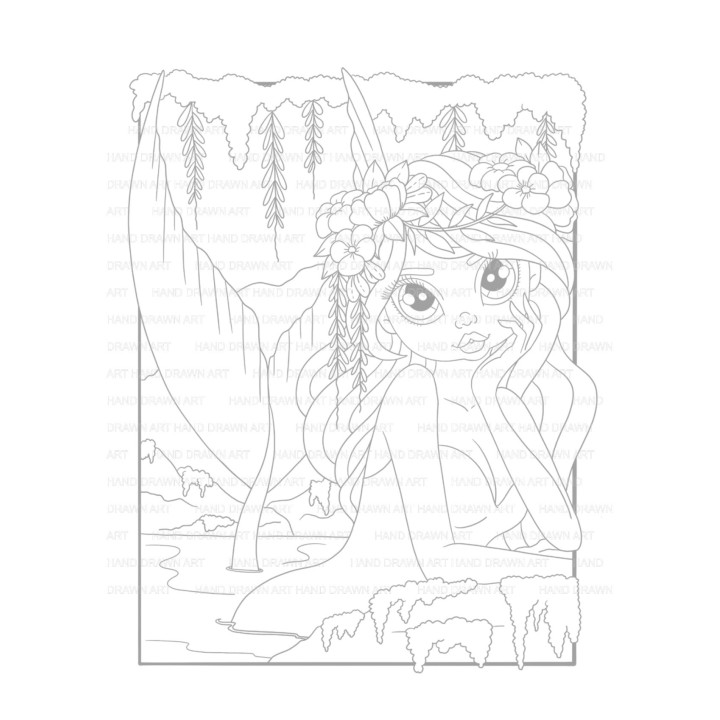 Enchanted Digital Colouring Book | Grey Lines