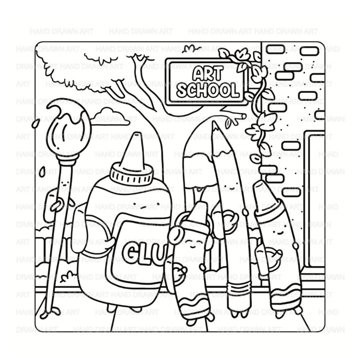 Silly Crayons Cute Funny Coloring Book by Tom Pecha | Hand Drawn Art