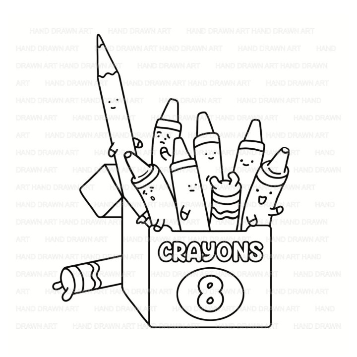 Silly Crayons Cute Funny Coloring Book by Tom Pecha | Hand Drawn Art