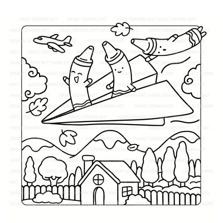Silly Crayons Cute Funny Coloring Book by Tom Pecha | Hand Drawn Art